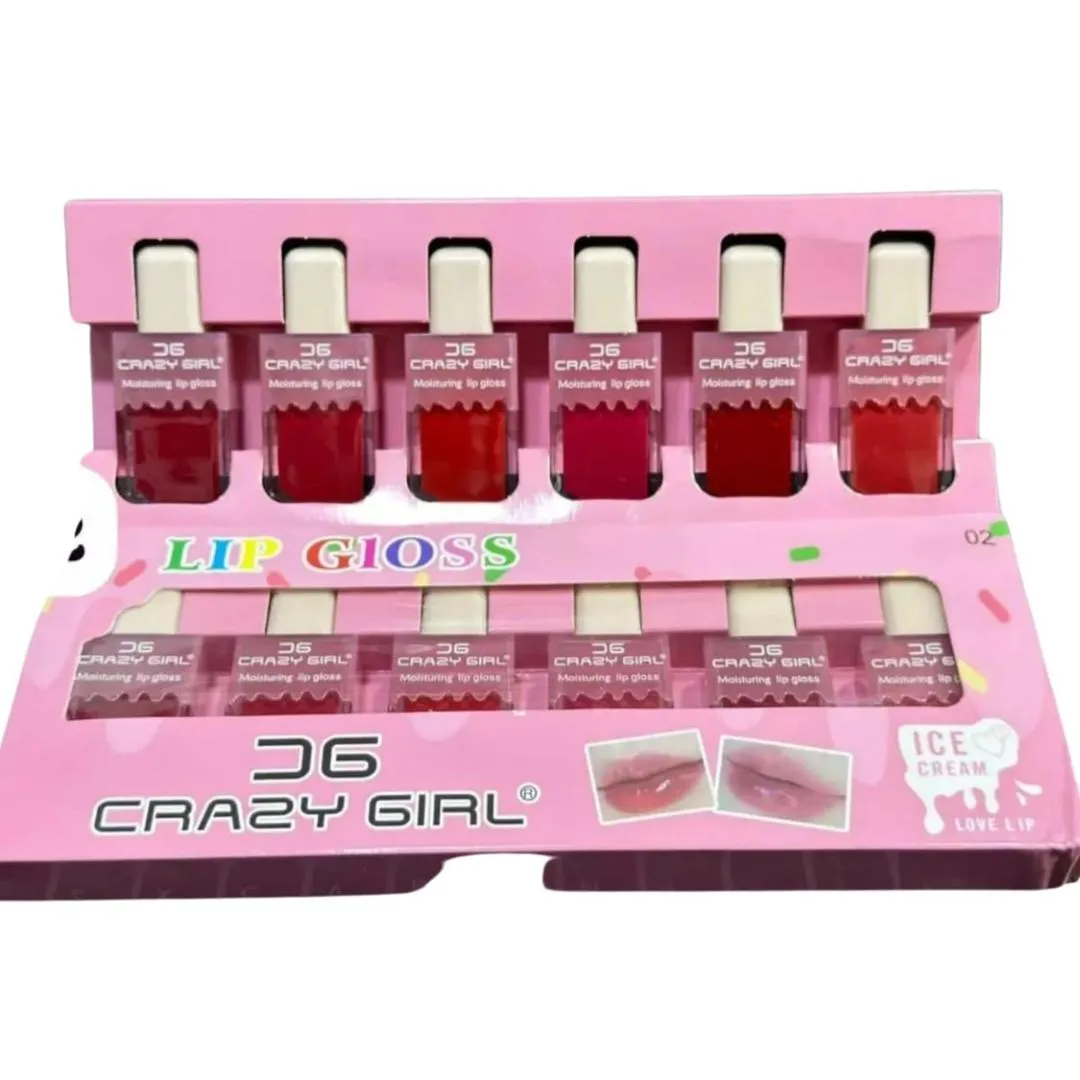 Multicolor Lip Gloss - 6 Pcs with Cool Undertone for a Bold & Glossy Finish