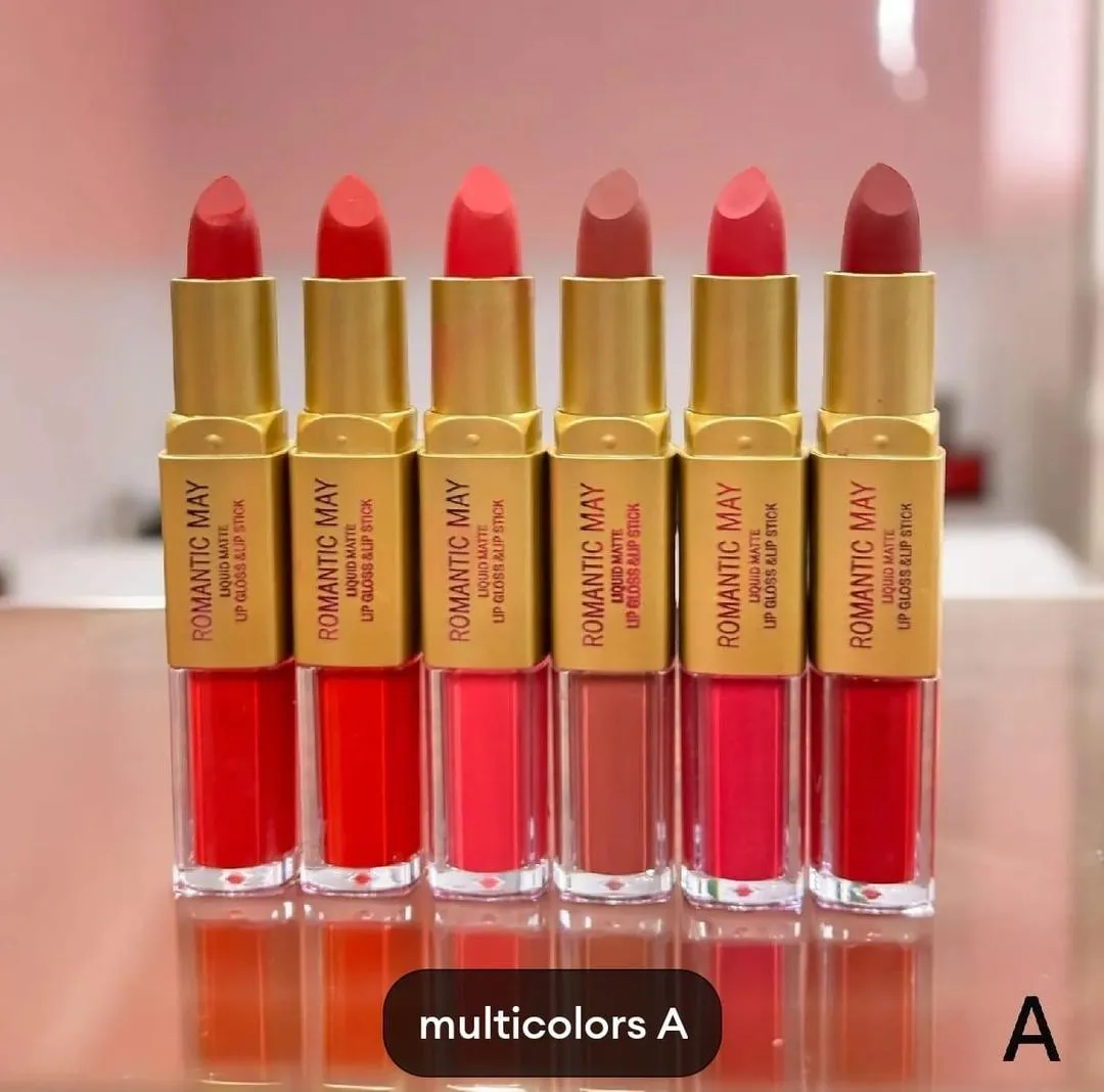 High Pigmented 6 Pcs Lip Set in Shades of Nude with Cool Undertone