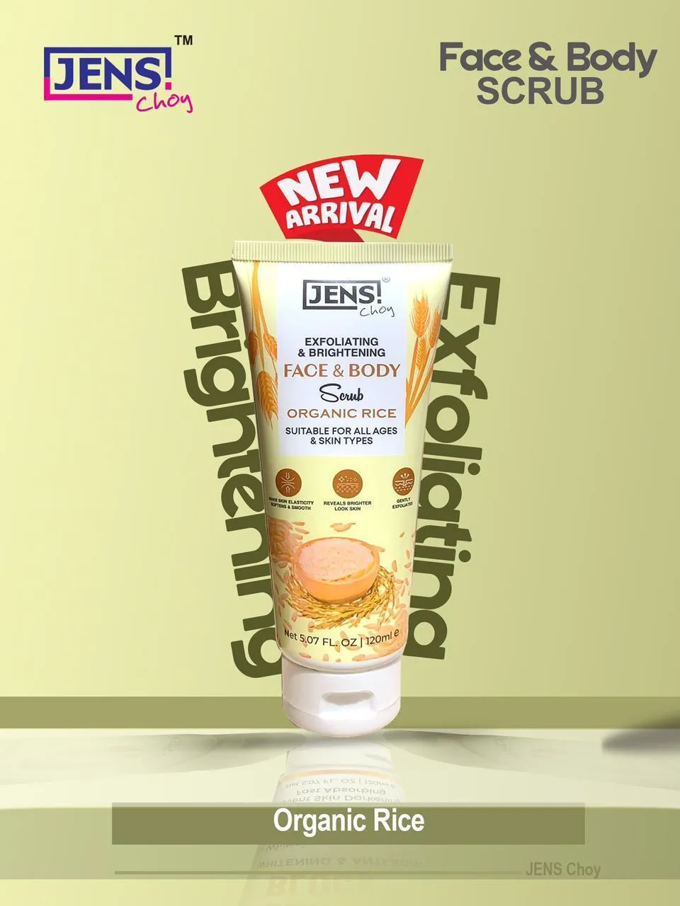 Whitening And Brightening Face & Body Scrubbing Gel 120 Ml