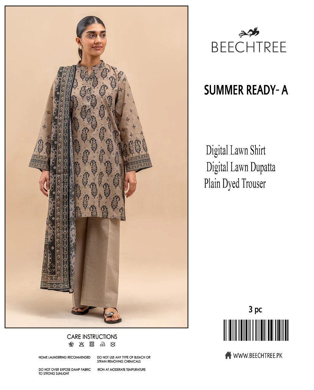3 Pcs Women's Unstitched Printed Suit