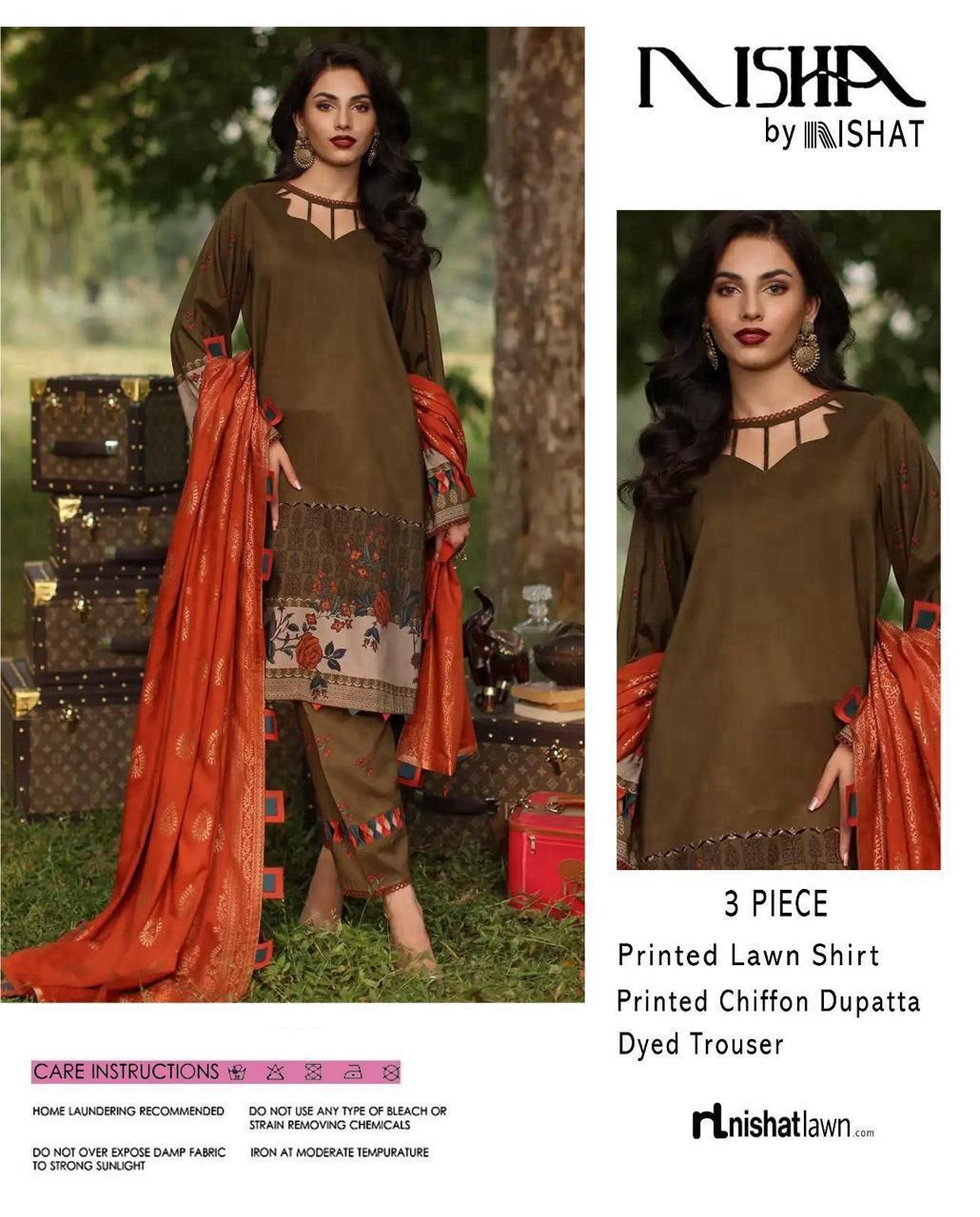 3 Pcs Women's Unstitched Printed Suit