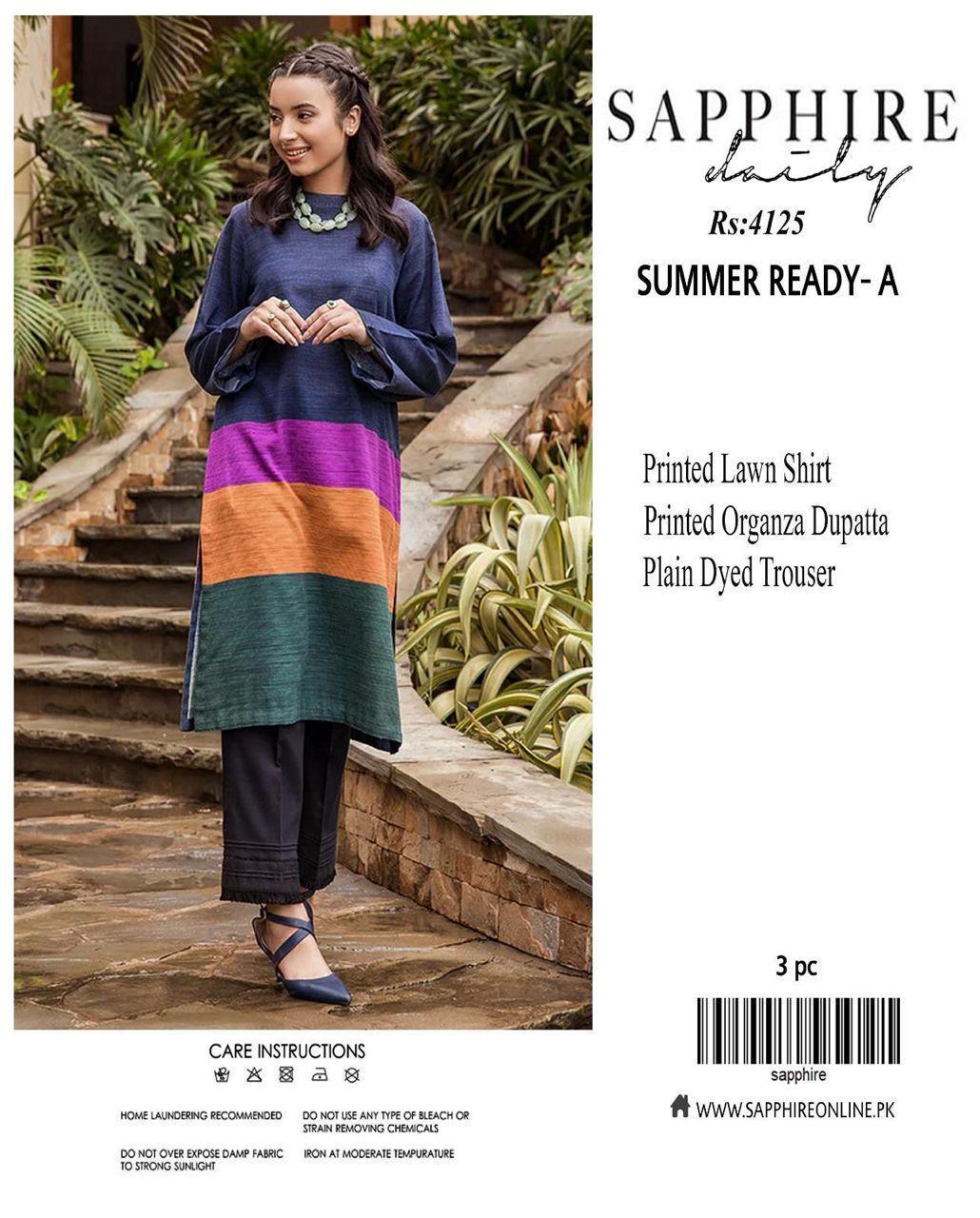 3 Pcs Women's Unstitched Printed Suit