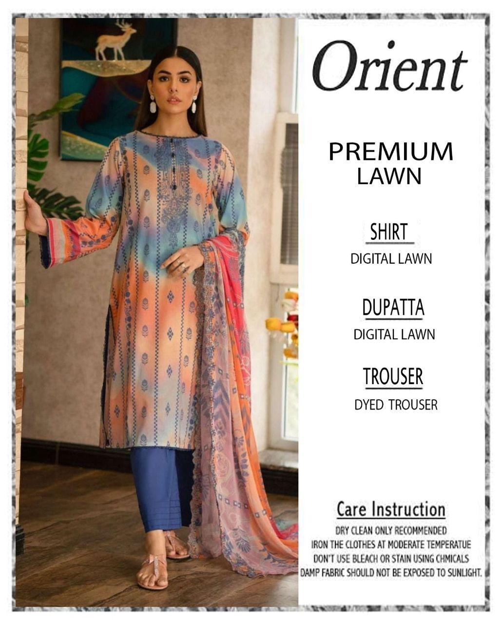 3 Pcs Women's Unstitched Digital Print Suit