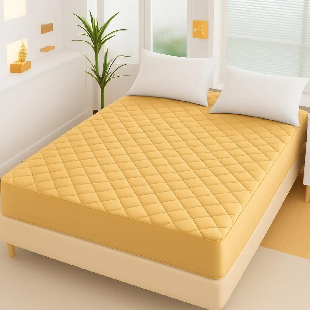 Micro Plain Double Bed Mattress Cover