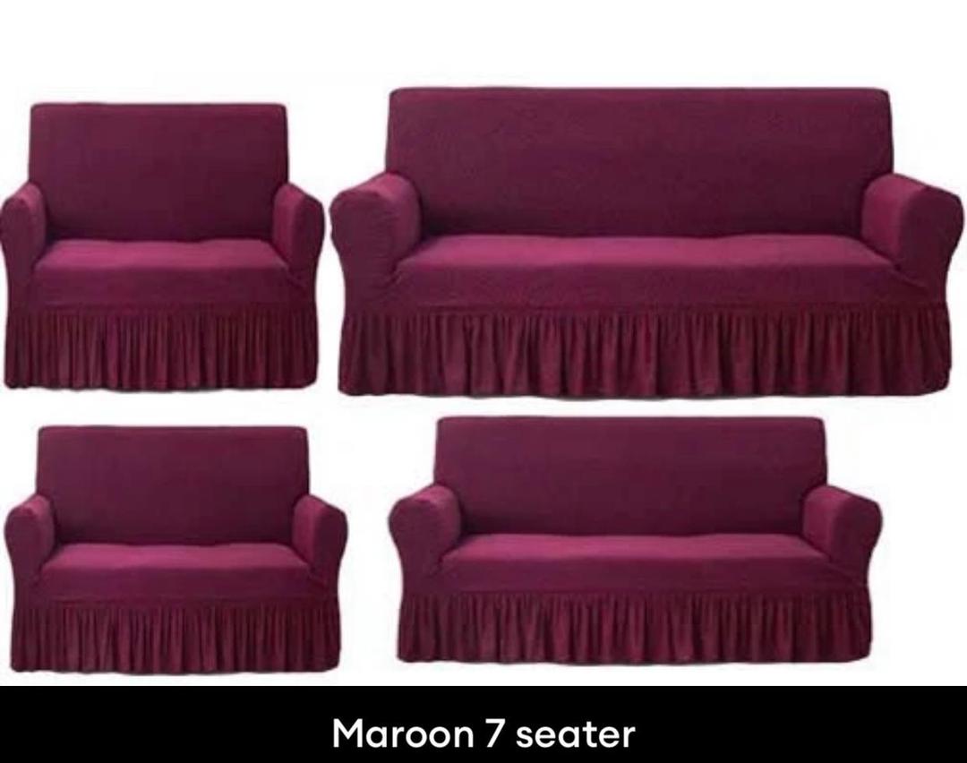 7 Seater Mesh Plain Sofa Covers