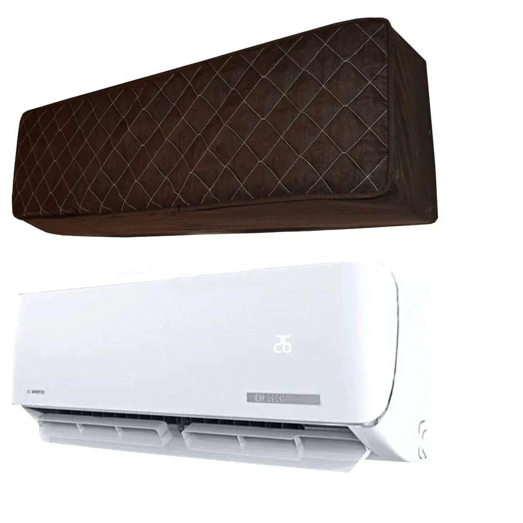 Cotton AC Cover - Plain, 1 Pc for 1-2 Ton Air Conditioners | Indoor & Outdoor Included
