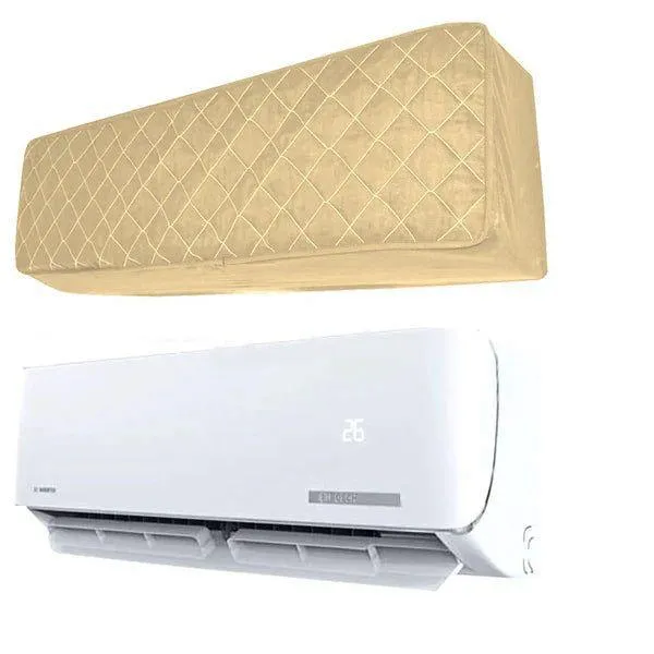 Premium Cotton AC Cover - 1 Pc, Plain Design for Indoor & Outdoor Included