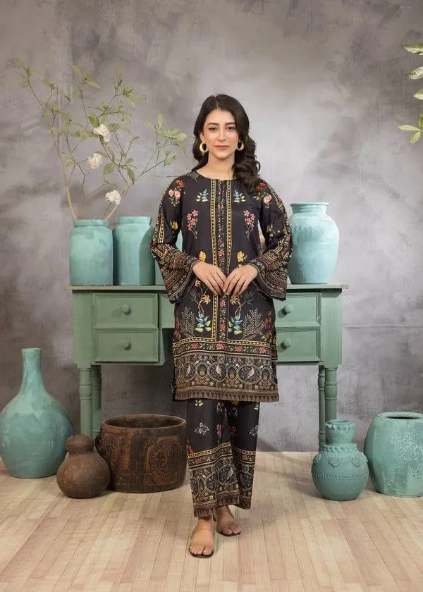 2 Pcs Women's Stitched Swiss Lawn Printed Co-Ord Set