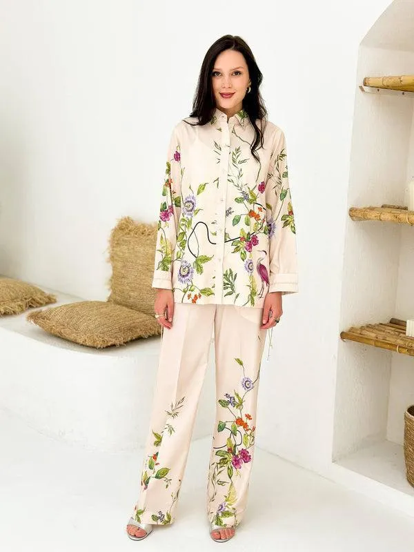 2 Pcs Women's Stitched Swiss Lawn Digital Print Co-Ord Set