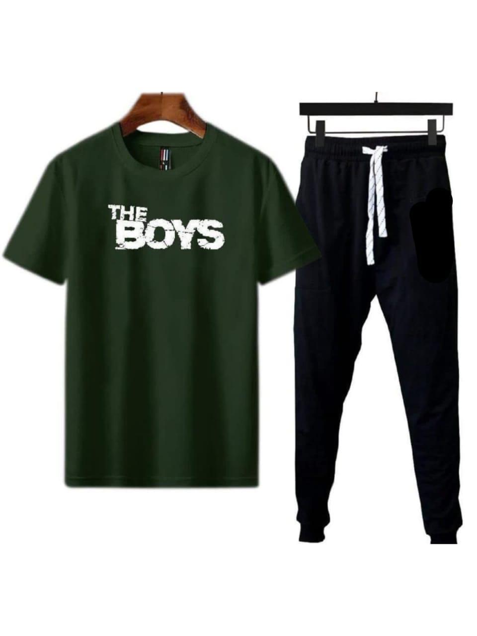 Micro Interlock Printed Track Suit    green   boys