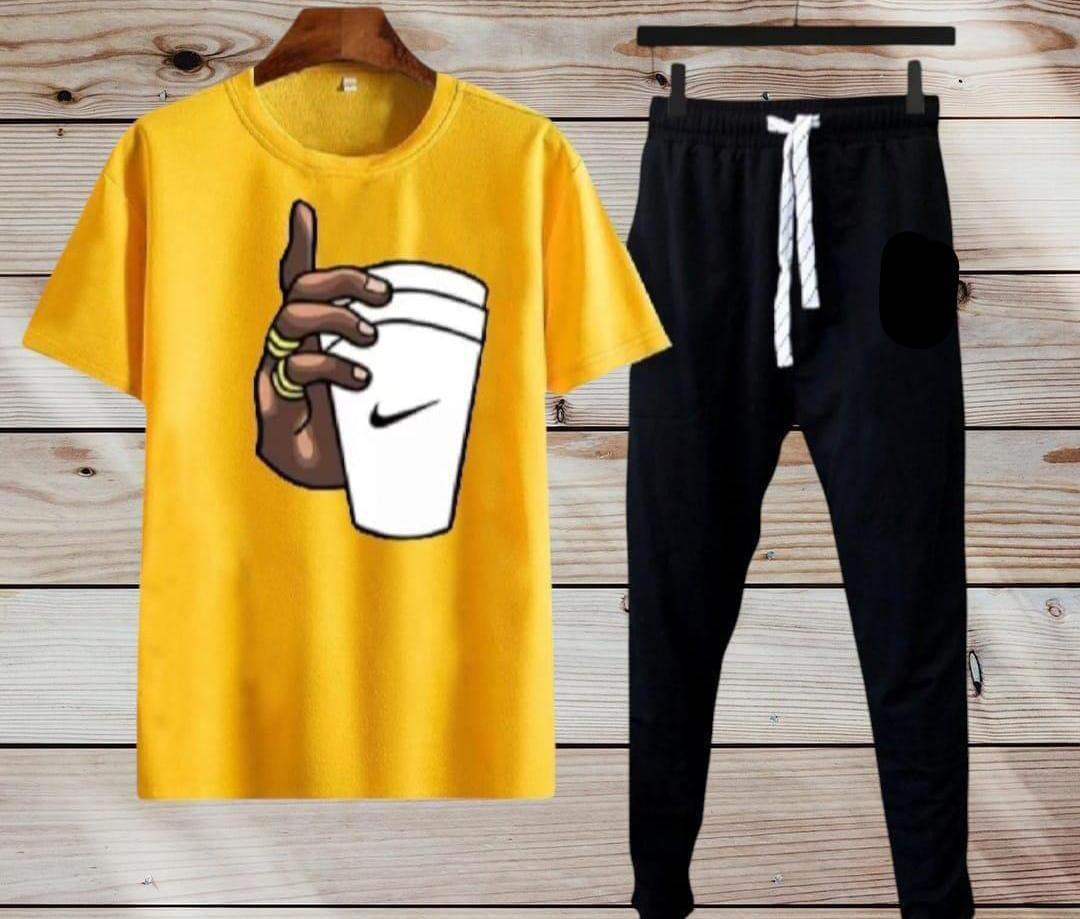 Micro Interlock Printed Track Suit    Yellow   Cup