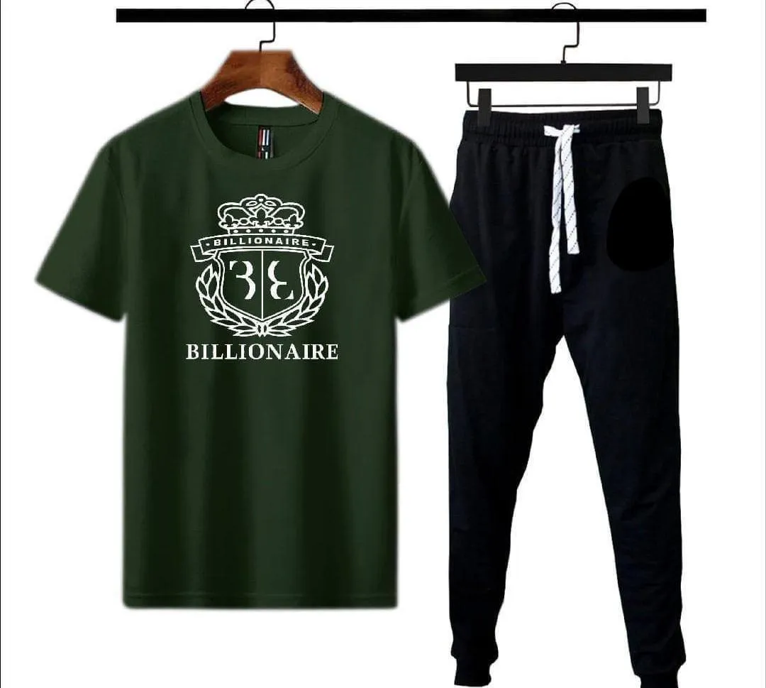 Micro Interlock Printed Track Suit    Green  Billionaire