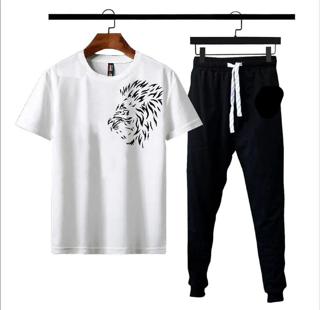 Micro Interlock Printed Track Suit     Wight    Lion