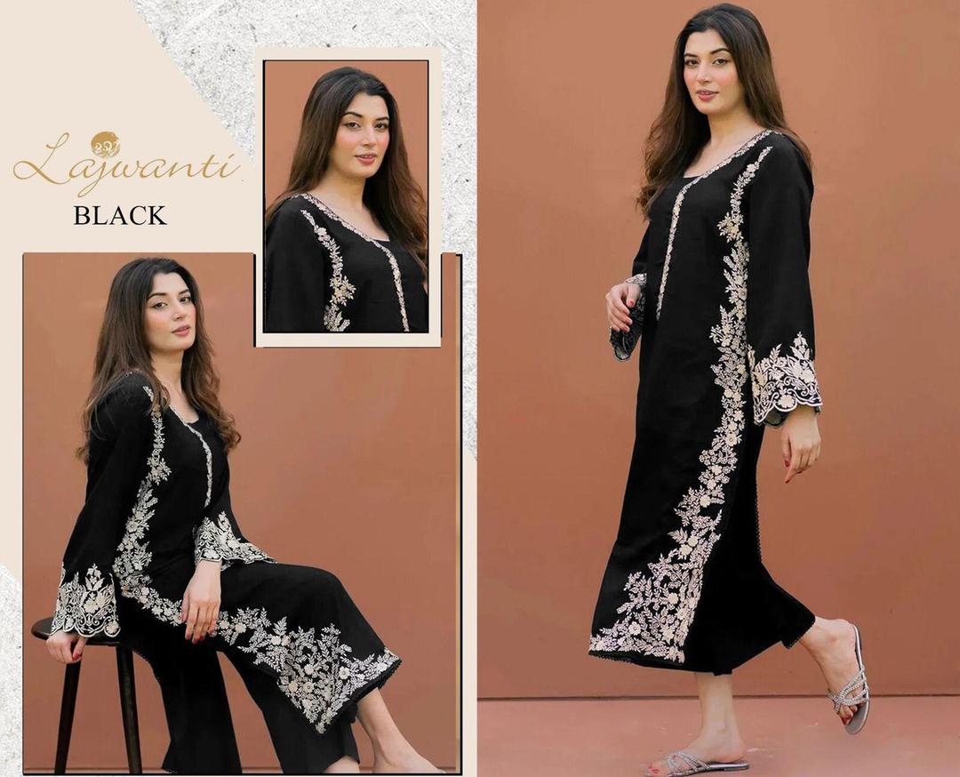 2 Pcs Women's Unstitched Embroidered Suit
