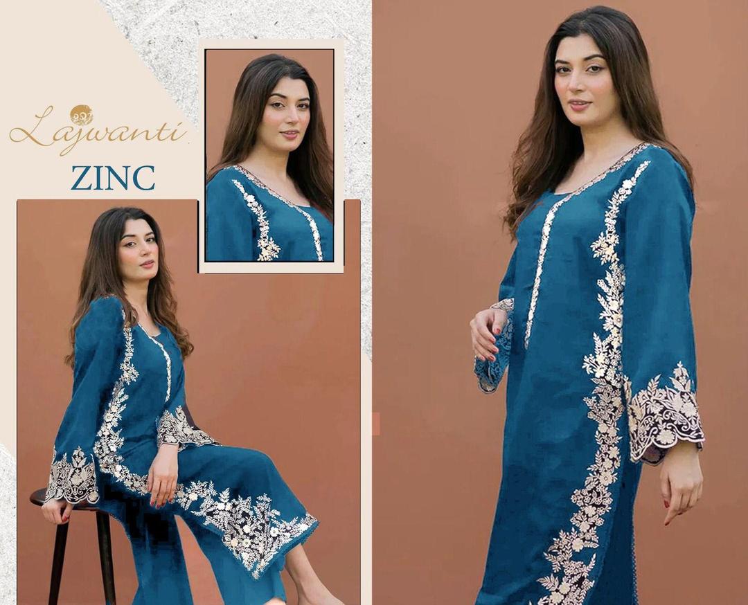 2 Pcs Women's Unstitched Embroidered Suit