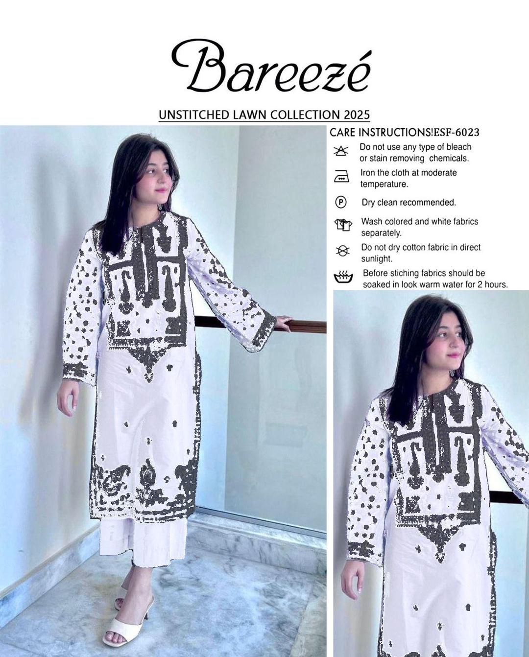 2 Pcs Women's Unstitched Embroidered Suit