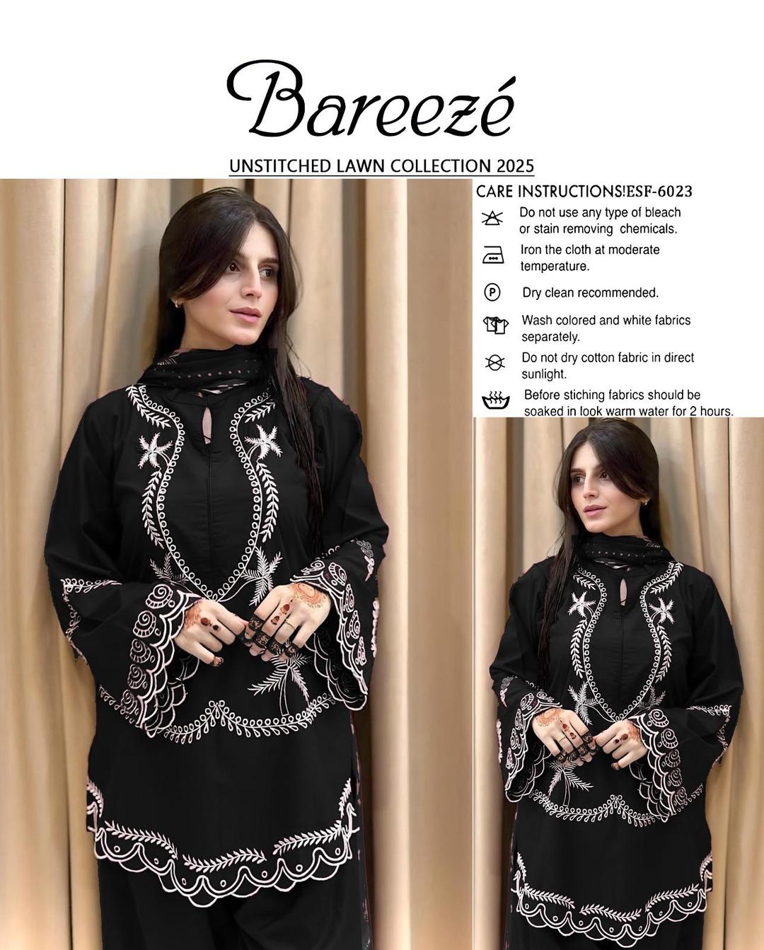 2 Pcs Women's Unstitched Embroidered Suit