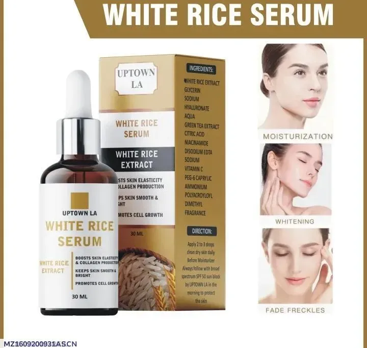 White Rice Serum 50ml Skin Brightening Acne Marks Removal