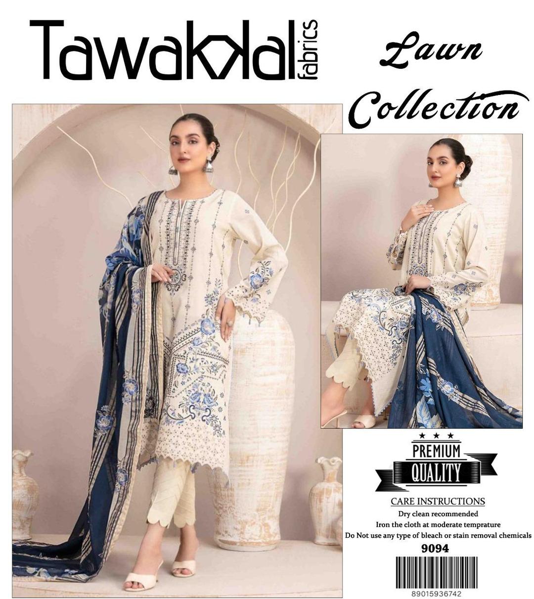 3 Pcs Women's Unstitched Embroidered Suit