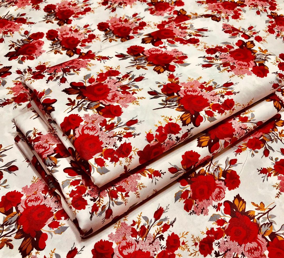 2 Pcs Women's Unstitched Printed Suit