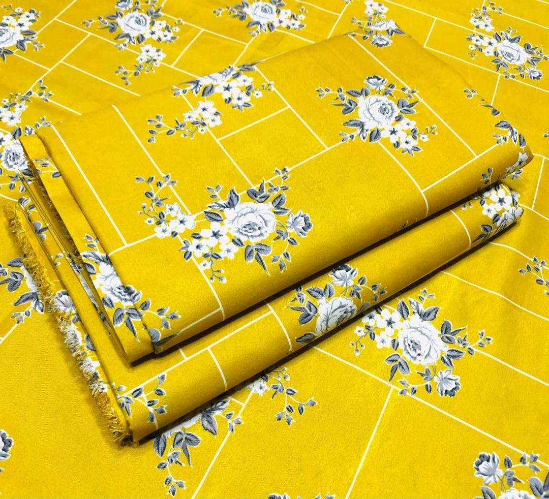 2 Pcs Women's Unstitched Printed Suit