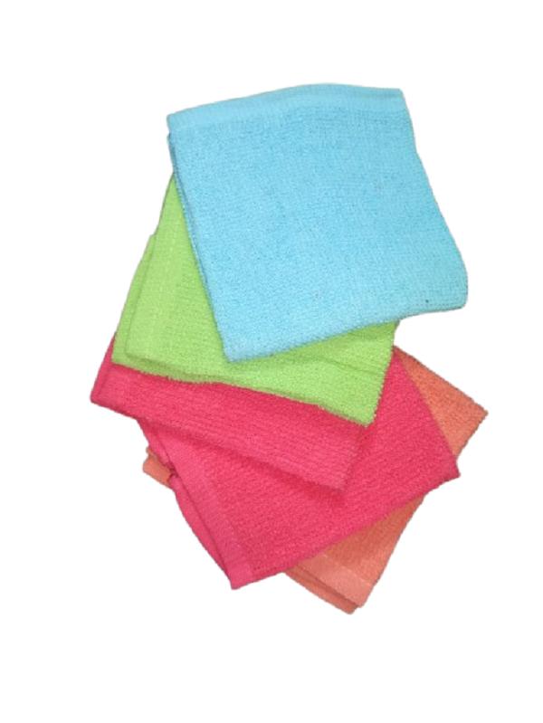 Multicolor Cotton Dish Towels - 4 Pcs Plain Set
