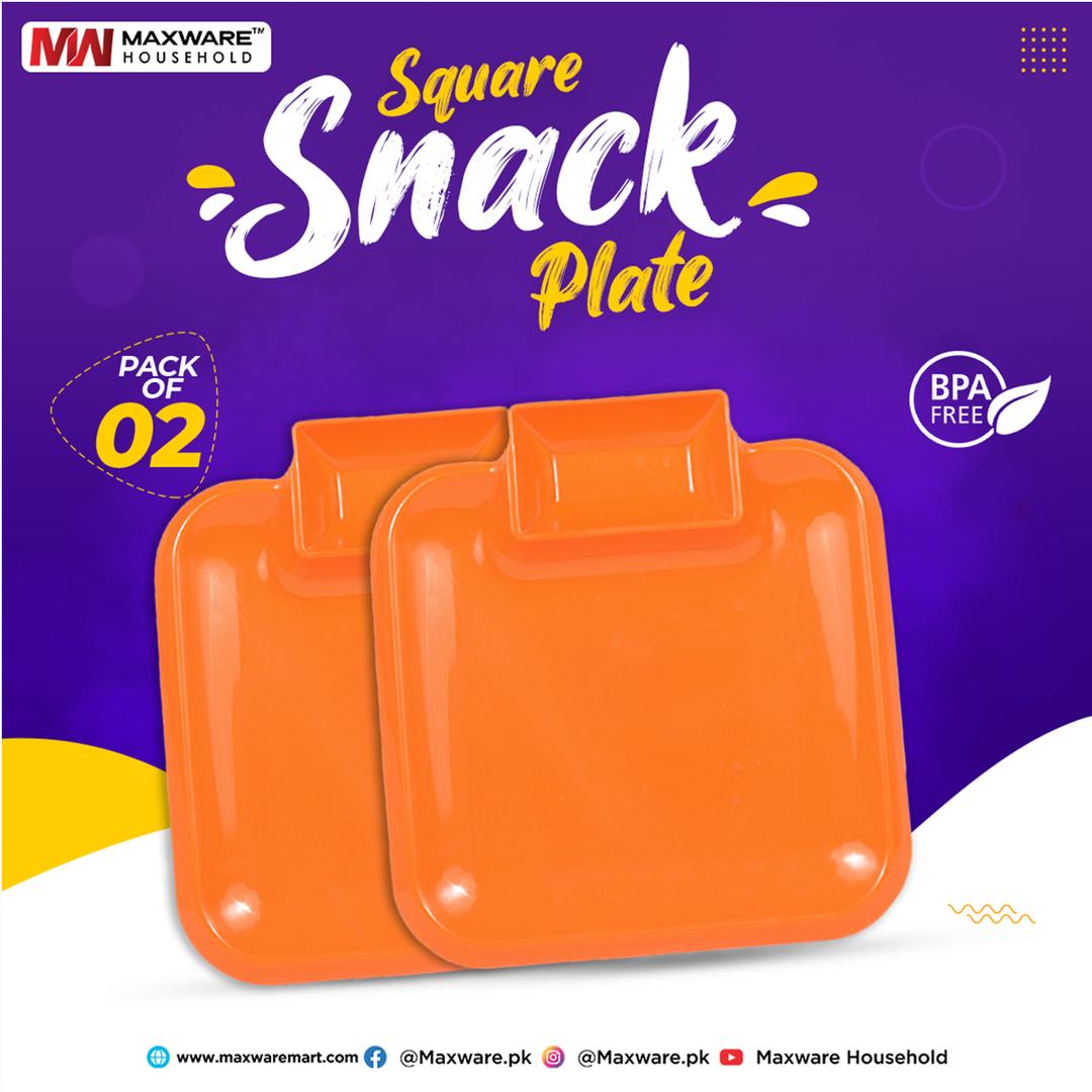 2 Pcs Square Snack Plates – Elegant & Versatile Serving Set