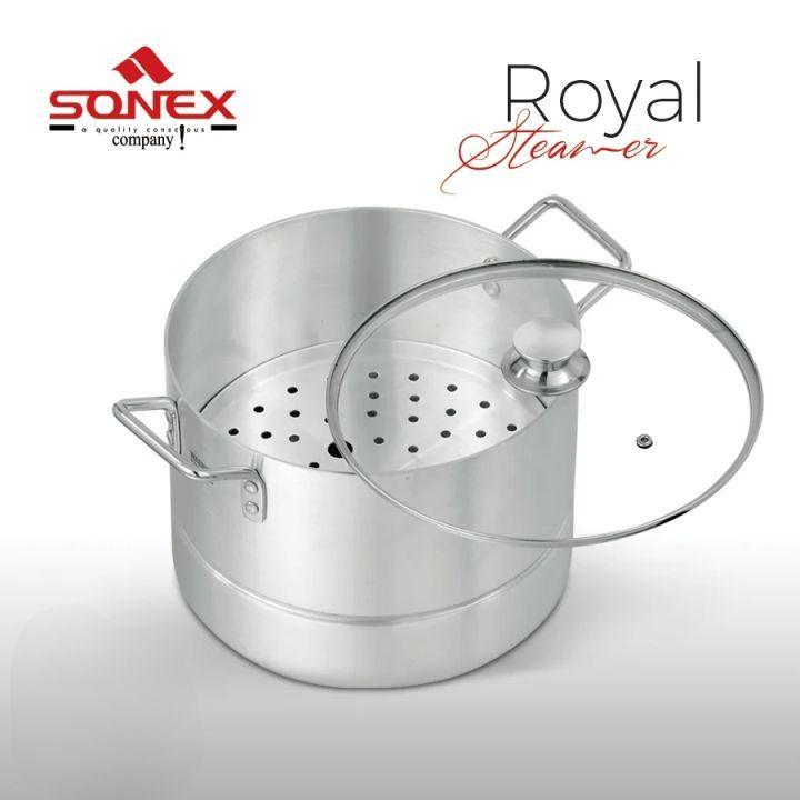 1 Pc Aluminium Steamer - 26 cm Silver Kitchen Essential