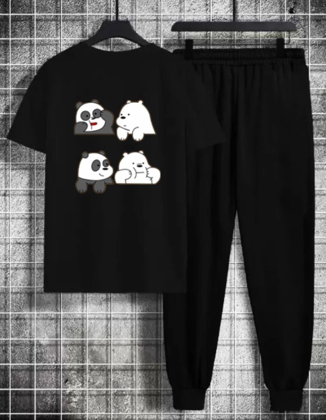 2 Pcs Men's Cotton Plain Track Suit