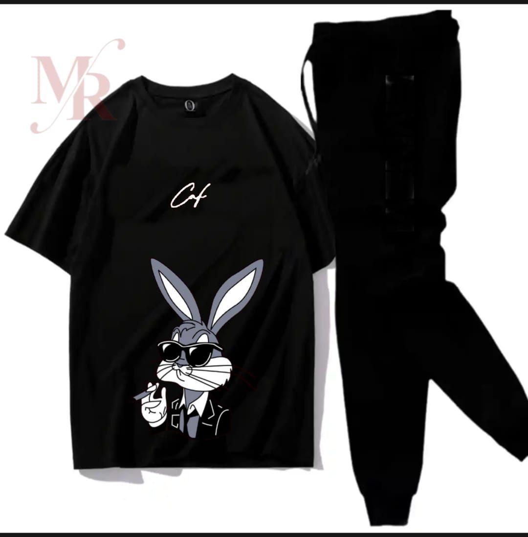 2 Pcs Men's Cotton Plain Track Suit