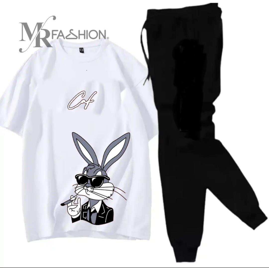 2 Pcs Men's Cotton Plain Track Suit