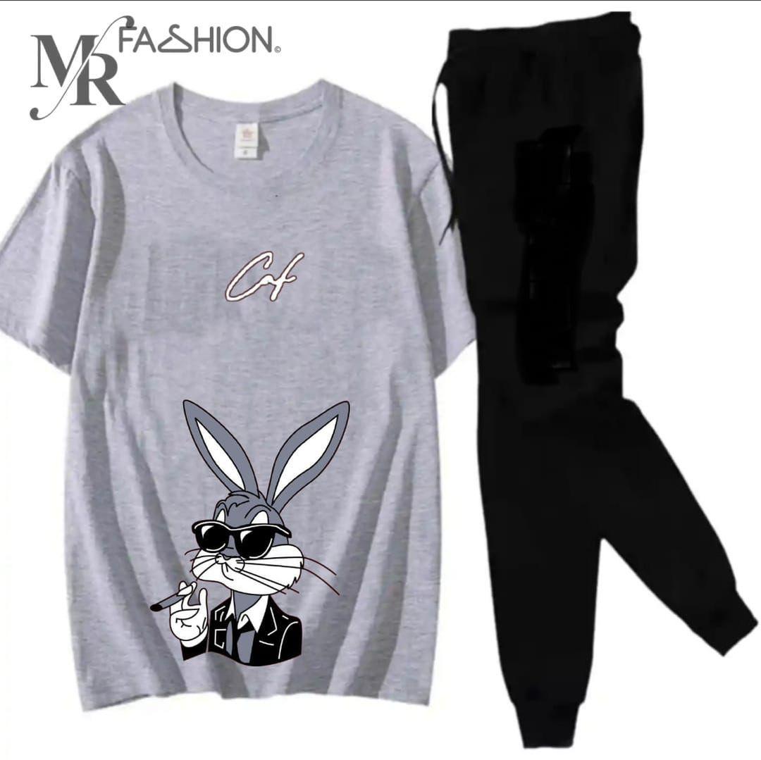 2 Pcs Men's Cotton Plain Track Suit