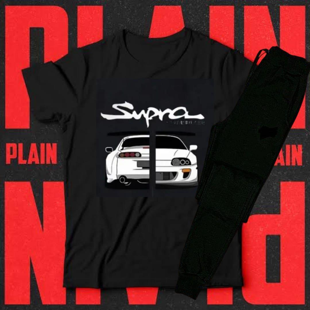 2 Pcs Men's Cotton Plain Track Suit