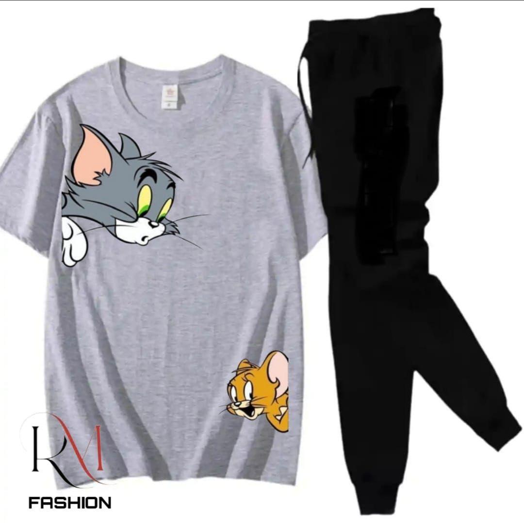 2 Pcs Men's Cotton Plain Track Suit