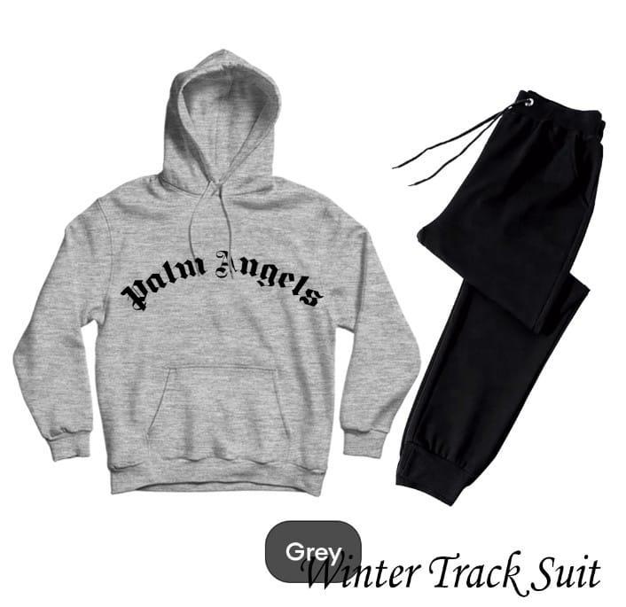 2 Pcs Men's Fleece Printed Hoodie Track Suit