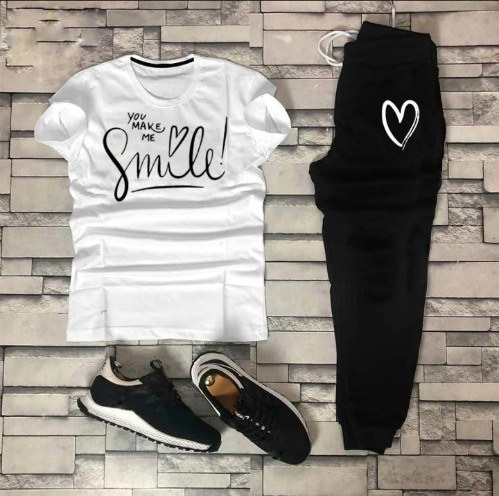 2 Pcs Women's Stitched Printed Tracksuit