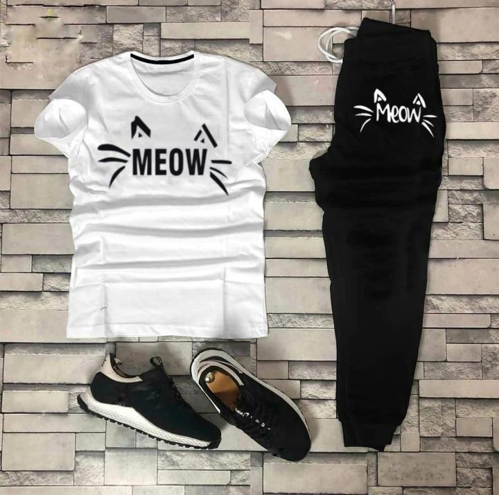 2 Pcs Women's Stitched Printed Tracksuit