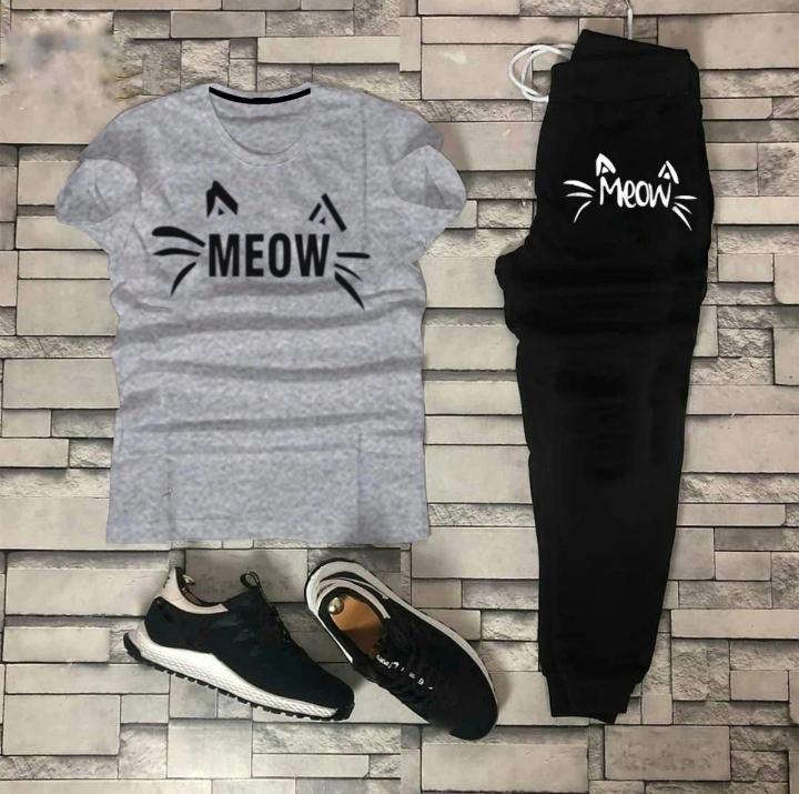 2 Pcs Women's Stitched Printed Tracksuit