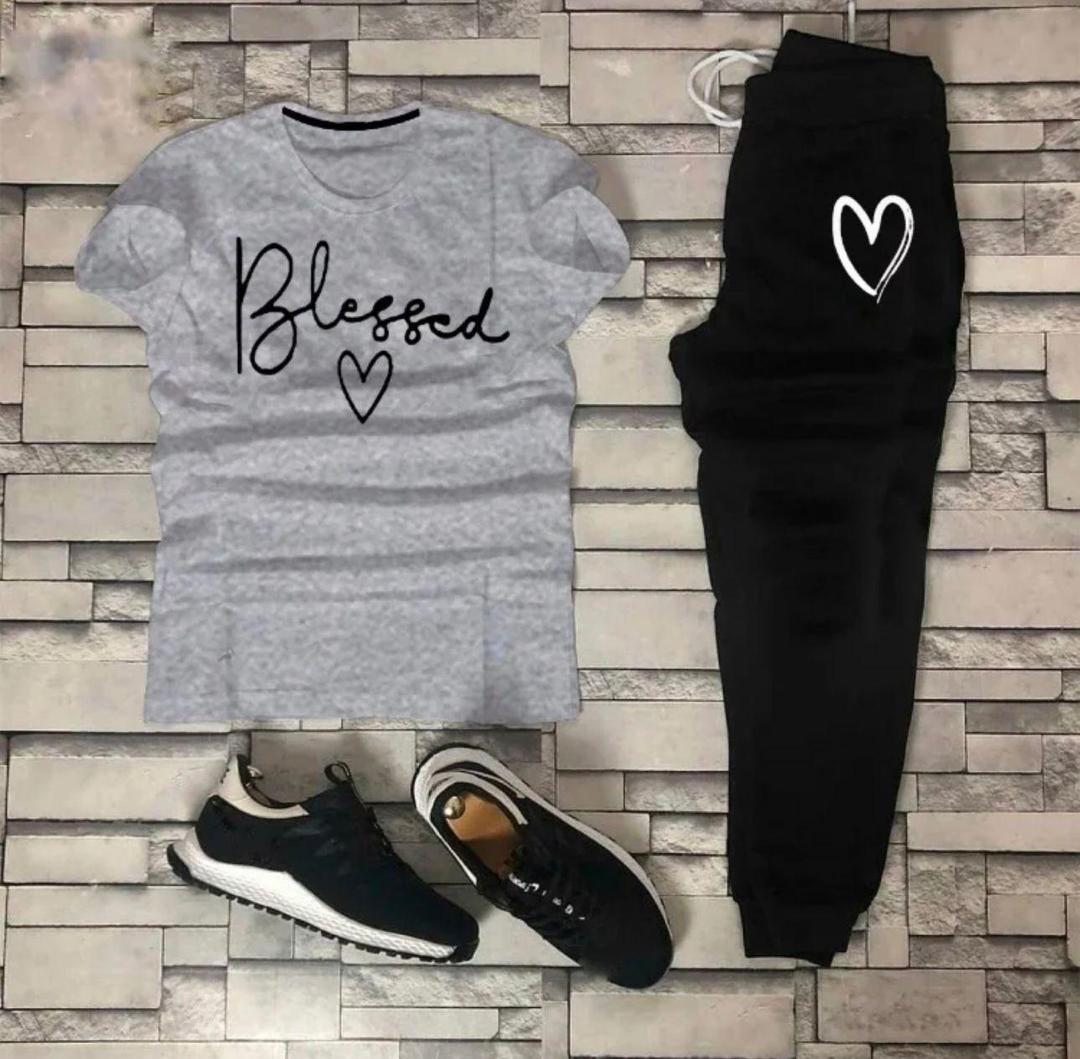 2 Pcs Women's Stitched Printed Tracksuit