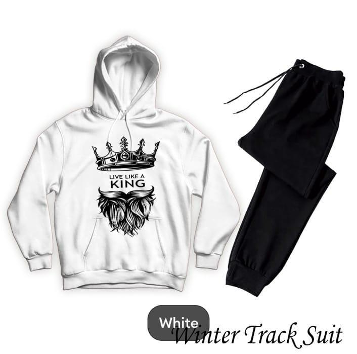 2 Pcs Women's Stitched Fleece Printed Hoodie Tracksuit