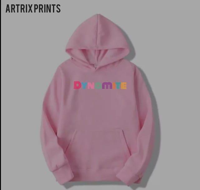 1 Pc Women's Stitched Fleece Printed Pullover Hoodie