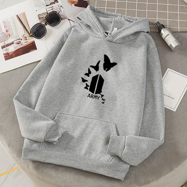 1 Pc Women's Stitched Fleece Printed Pullover Hoodie