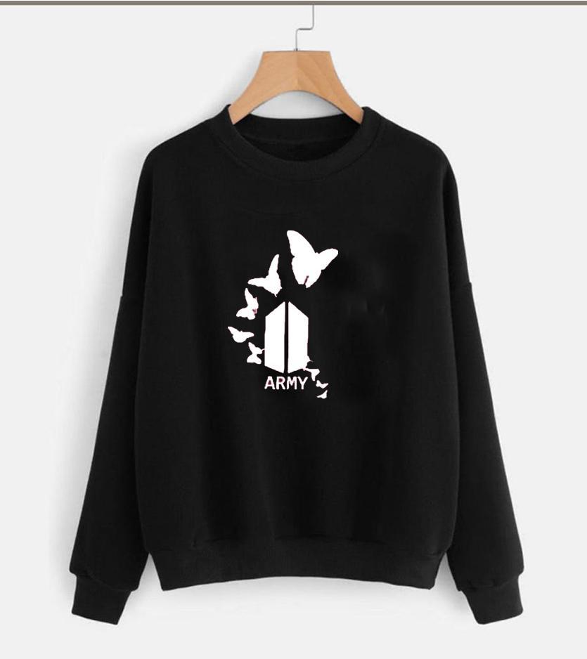 1 Pc Women's Stitched Fleece Printed Sweat Shirt