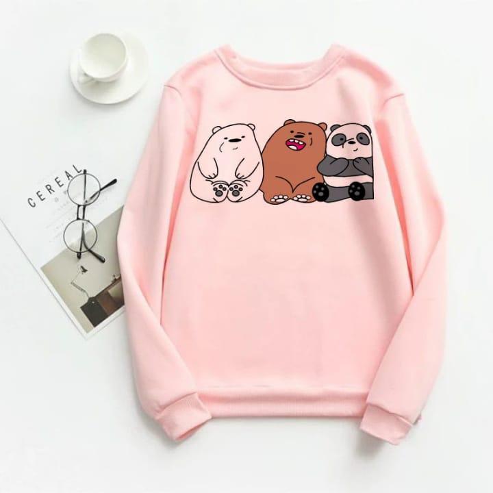 1 Pc Women's Stitched Fleece Printed Sweat Shirt