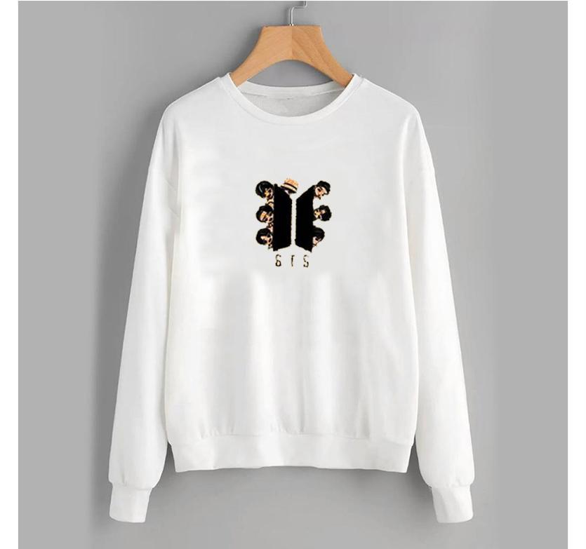 1 Pc Women's Stitched Fleece Printed Sweat Shirt