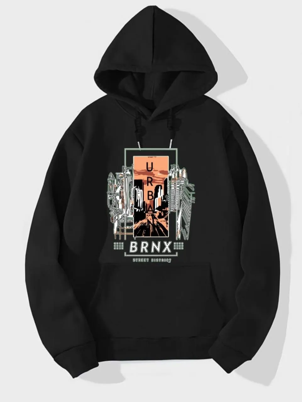 1 Pc Men's Fleece Printed Hoodie