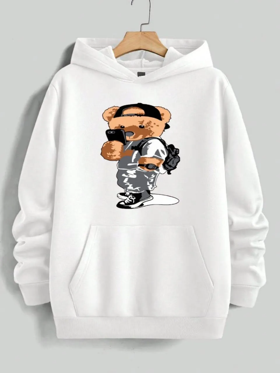 1 Pc Men's Fleece Printed Hoodie