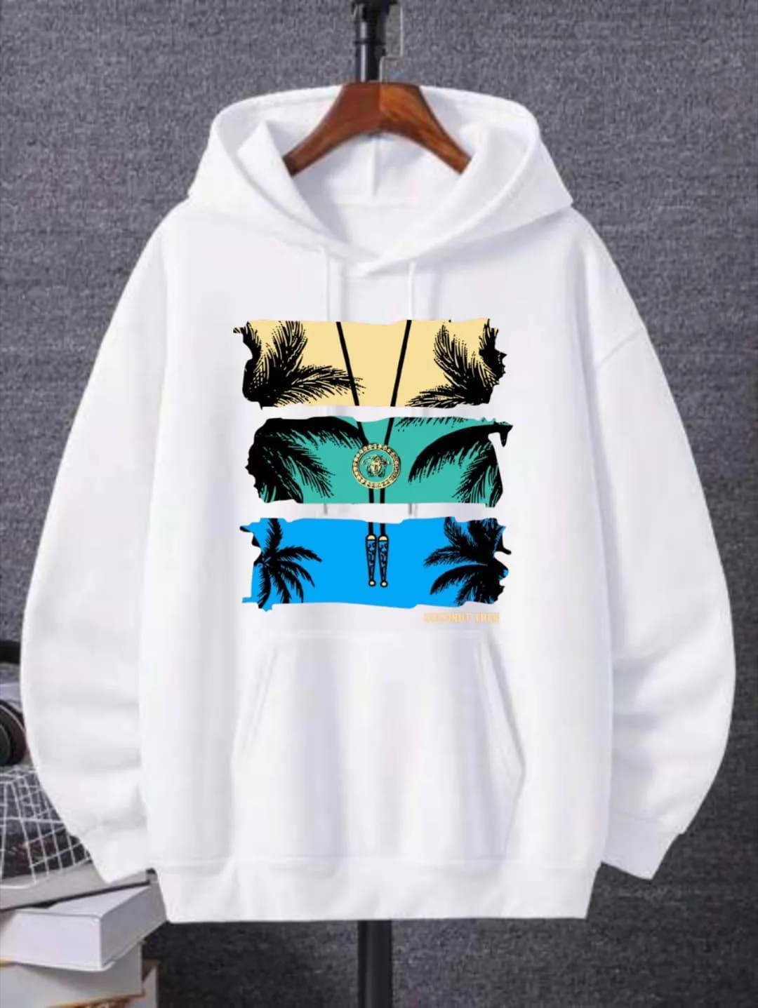 1 Pc Men's Fleece Printed Hoodie