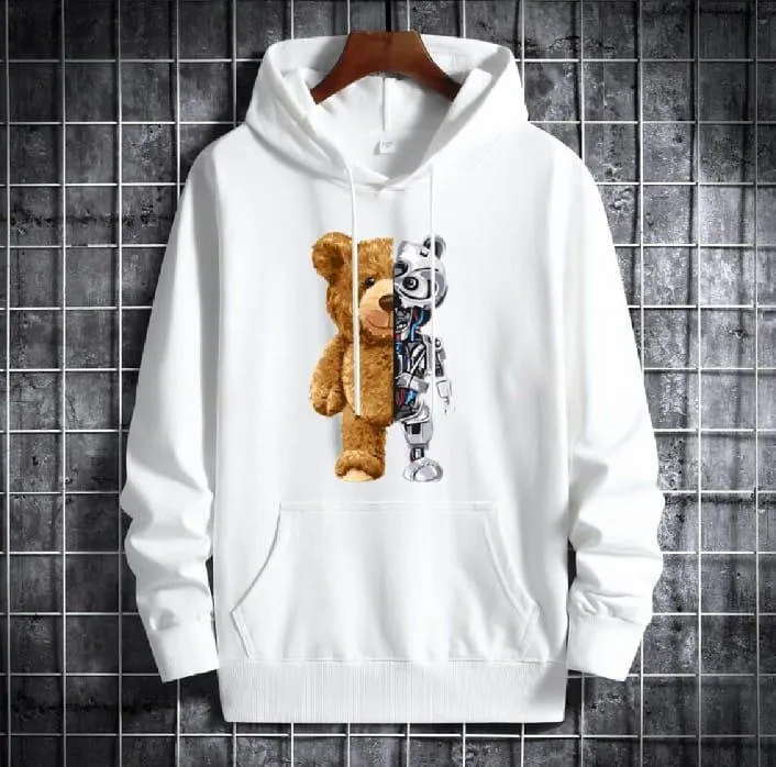 1 Pc Men's Fleece Printed Hoodie