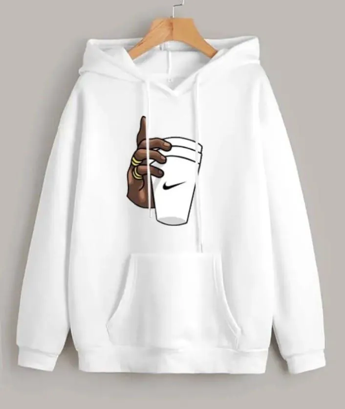 1 Pc Men's Fleece Printed Hoodie